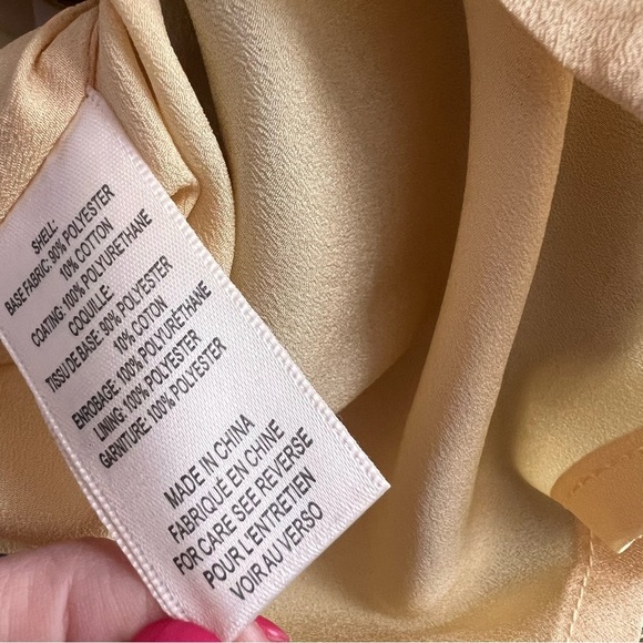 NWT Torn By Ronny Kobo Donnie Asymmetric Faux Leather Metallic Mini Skirt Gold - Picture 12 of 14